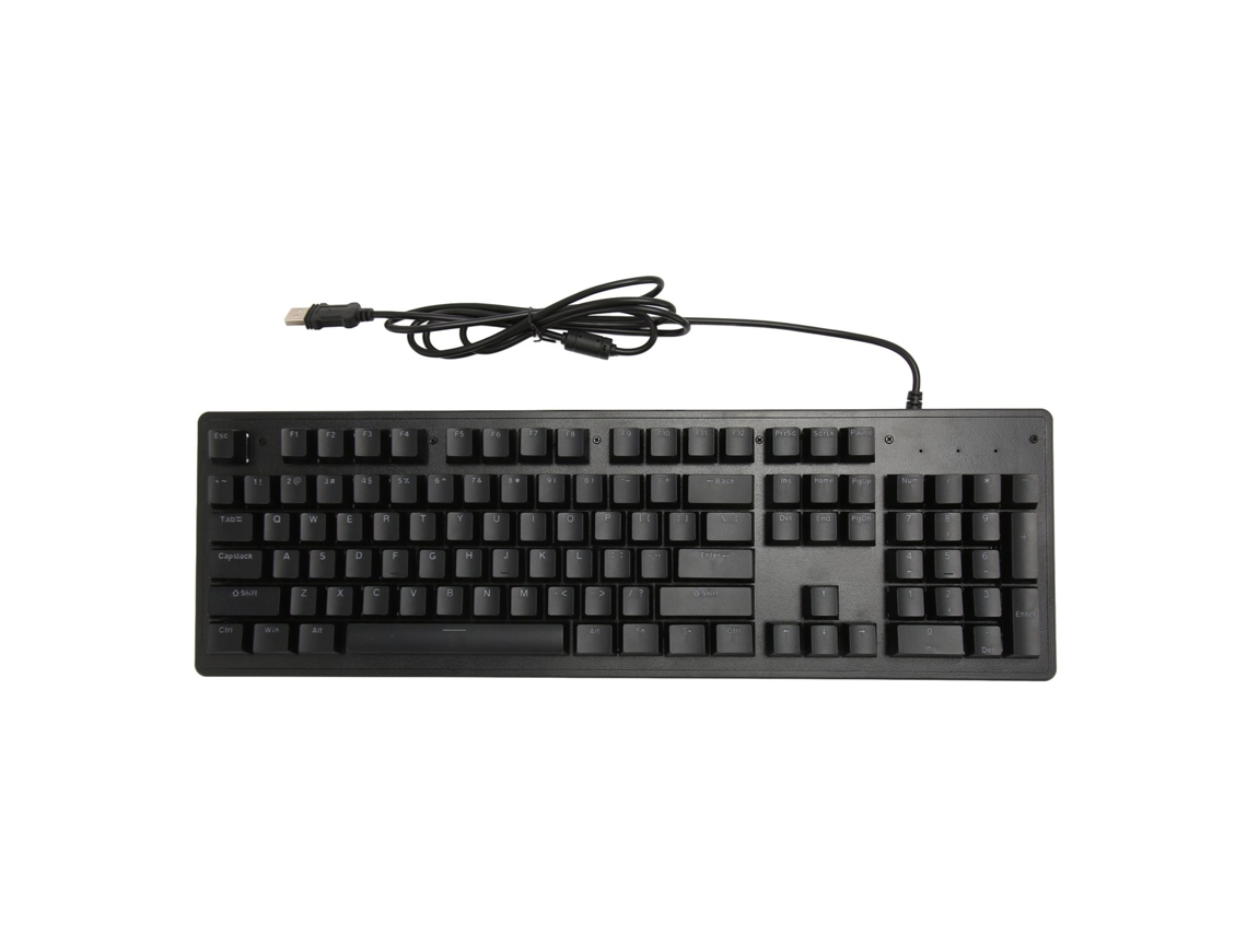 Teclado Mecânico Gamer Rgb Usb Com 104 Teclas Switch Verde Atril Preto Cabo 1.5m Para Desktop Notebook