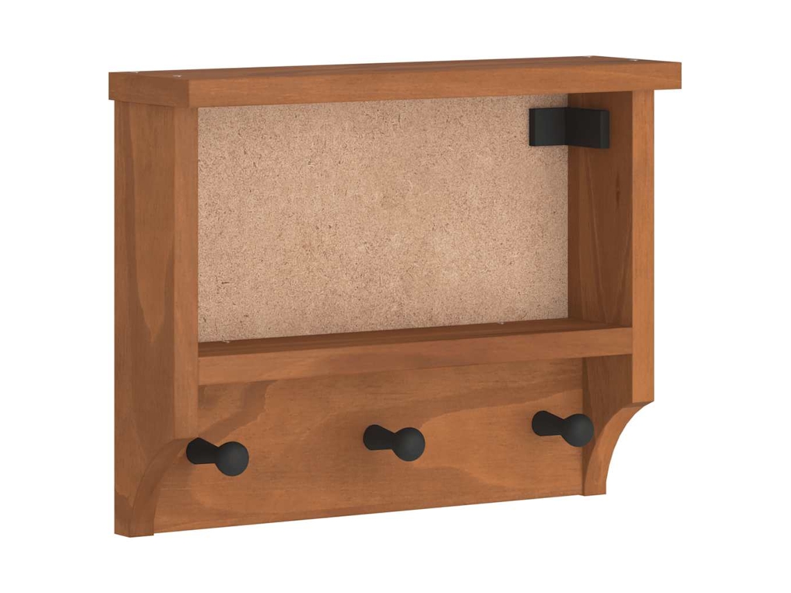 Wall-mounted Coat Rack, Wall-mounted Coat Racks Vidaxl Marrom Madeira De Pinho (n/a)