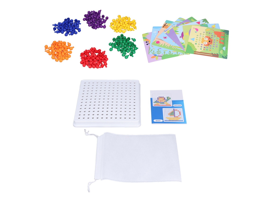Mali painel de Mosaico com 240 Pregos de Cogumelo Brinquedo de Arte para Crianças 3+
