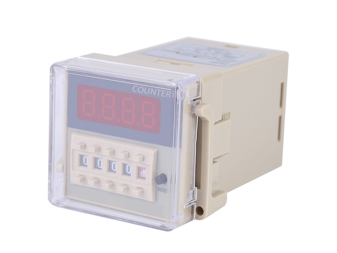 Contador Digital Relé Ac 220v 3a Dh48j-8 1-999900 Display Led