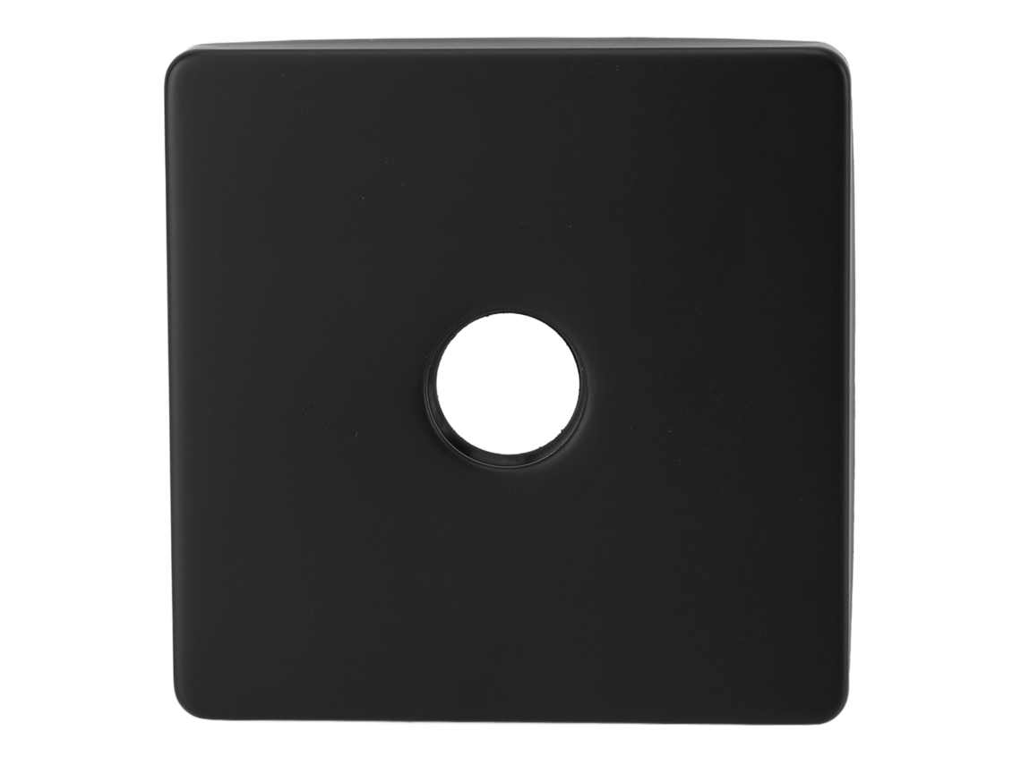 Placa Decorativa MARCA de braço de chuveiro quadrado, grande, aço inox, universal, preta