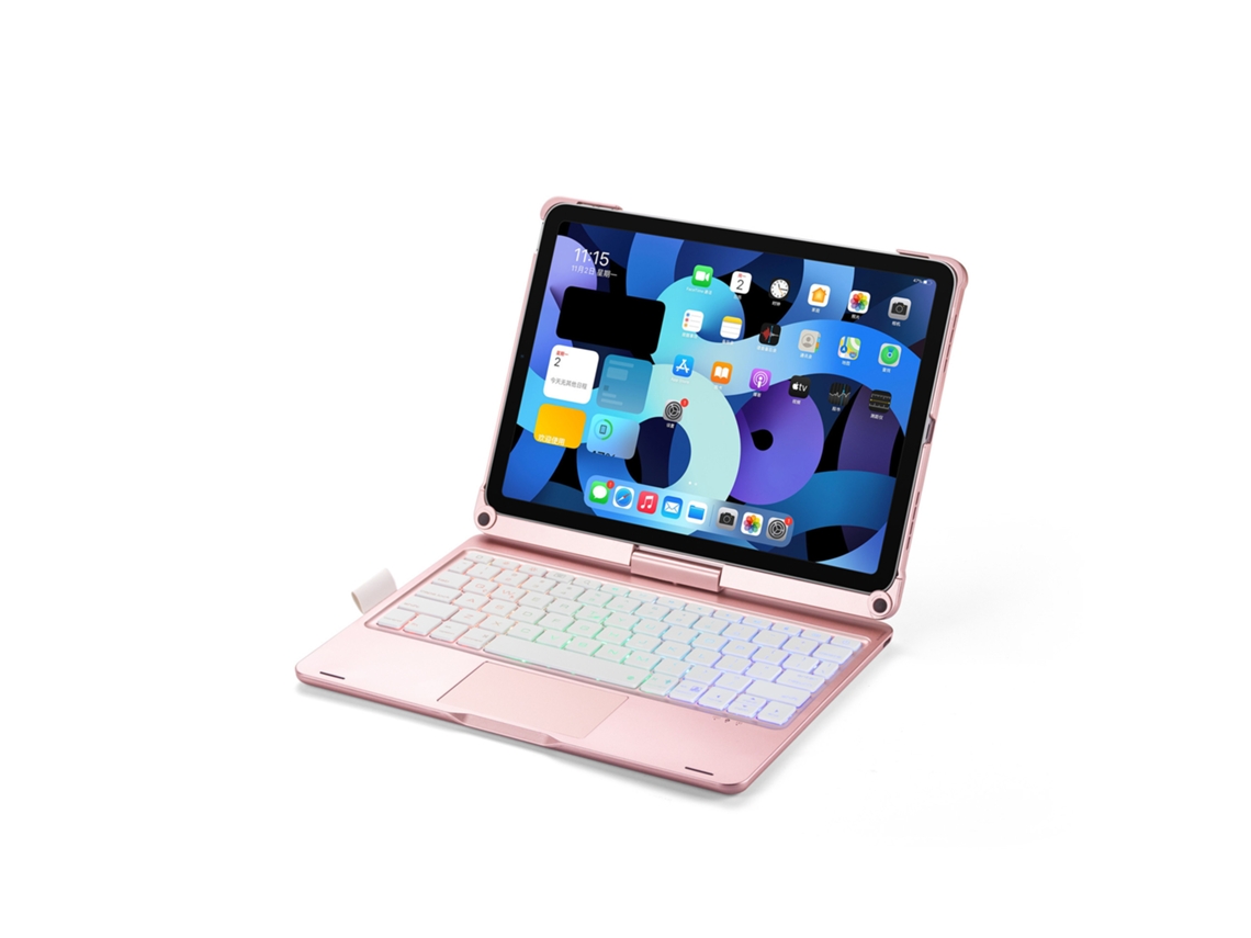 Teclado COMPATÍVEL com iPad Pro 2024/2025 Rosa HALINUIA