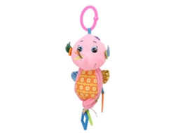 Cavalo-marinho de pelúcia macio com chocalho para pendurar no carrinho de bebê, rosa.