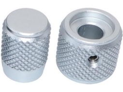 Ec11ebb24c03 Ec110701n2b Botão De Ajuste Encoder Duplo Com Tampas Sólidas Em Liga Alumínio, Cor Prata