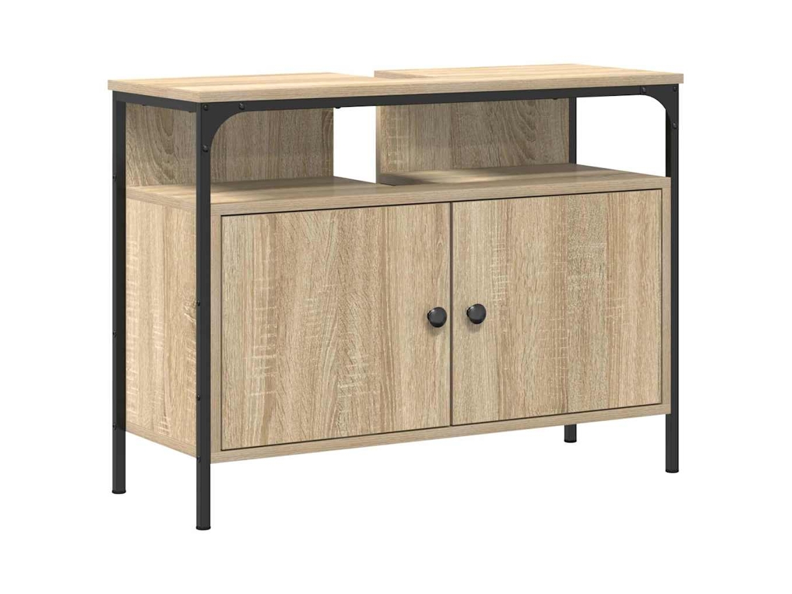 Armário Pia de Banheiro com Porta Castanho 80x30x60 cm MAISON EXCLUSIVE