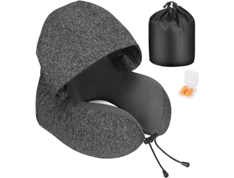 Travesseiro De Viagem, Travesseiro De Viagem De Espuma Viscoelástica, Travesseiro De Viagem Com Capuz, Travesseiro De Viagem Confortável Com Capuz P