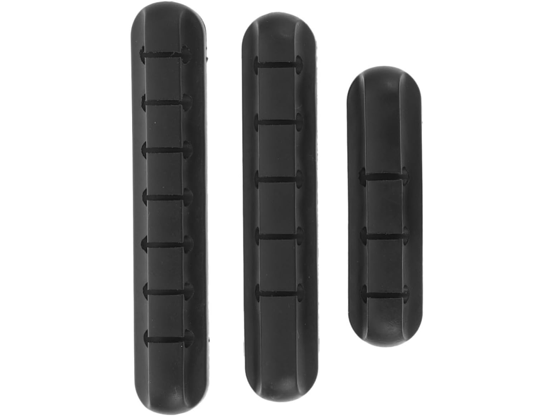 Conjunto De 3 Presilhas Cabo Autoadesivas Pretas Em Pp