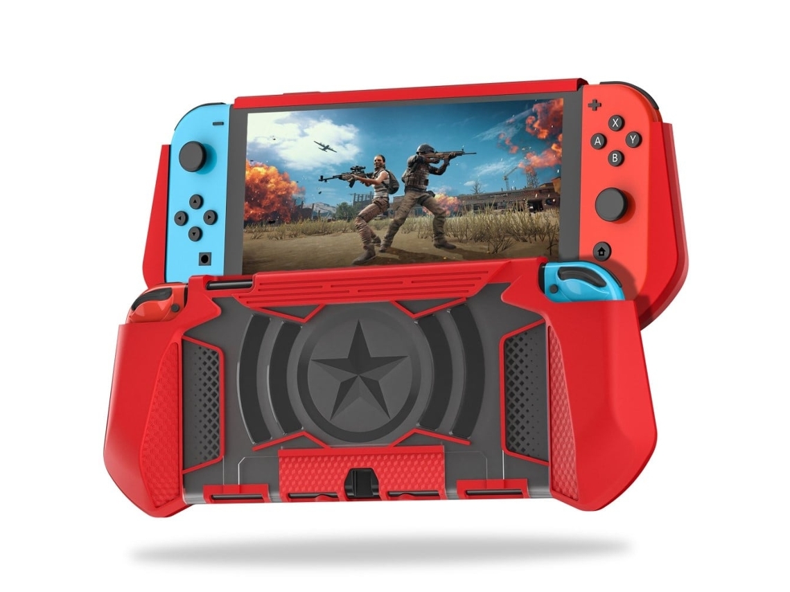 Capa Oled para Nintendo Switch em Dois Tons Vermelha BRILVIBERA