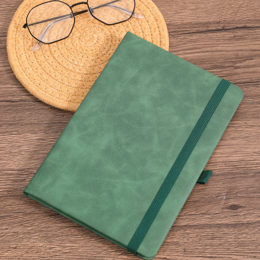 (verde, A5) Pacote Com 5 Cadernos Vintage A5 Com Alça De Couro E Capas De Couro.