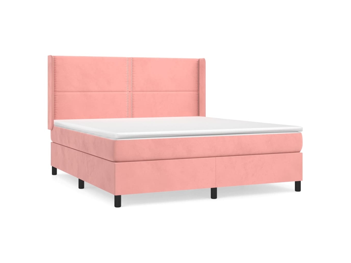 Box Spring Bed, Box Spring Beds Vidaxl Cor-de-rosa Veludo (160 X 200 Cm)