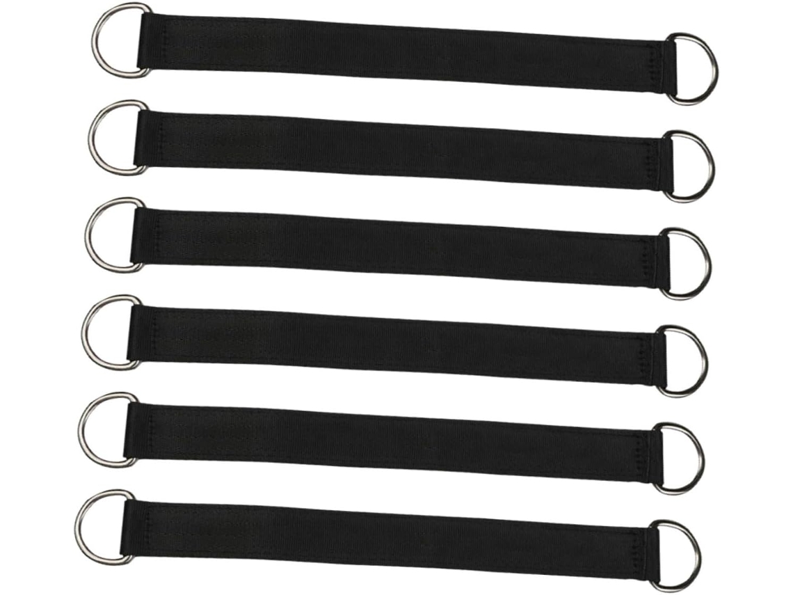 Inoomp Kit de 6 Fitas Robustas para Balanço, Feitas de Aço Inoxidável e Poliéster, para Camping Ao Ar Livre, Suspensão CHABERLU