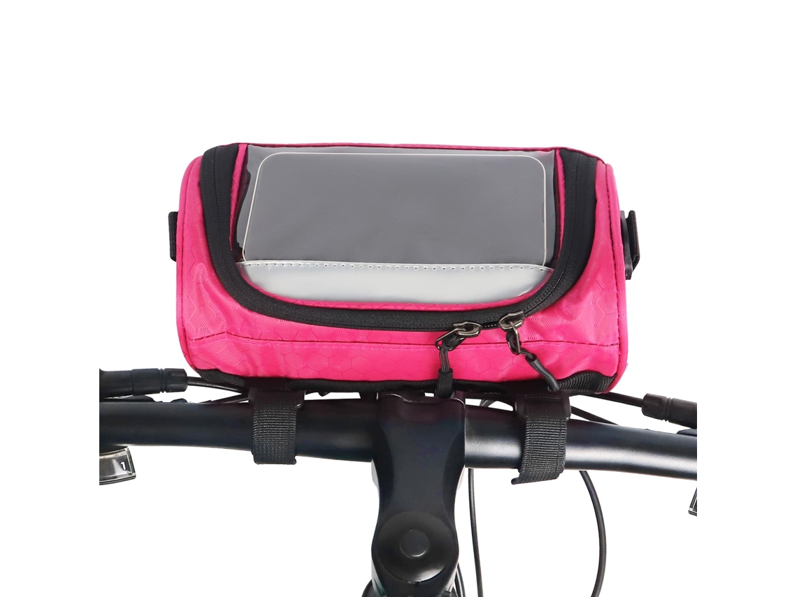 Bolsa Guiador Bicicleta Alça Ombro Ajustável E Removível Frontal À Prova D'água C/ Tela