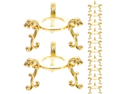 Suporte 12 Bolas Cristal Zinco Dourada Estável Decorativa Vitrines Mesas Escritório Liga Base GOKOCO