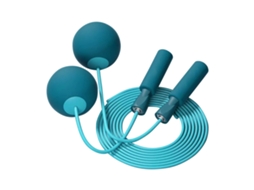 Corda De Pular Sem Fio Portátil Com Peso Para Treino Fitness Exercício Azul