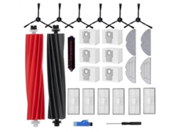 Kit de Peças Reposição para Roborock S8 Pro Ultra, 6 Sacos de Pó, 6 Filtros, 6 Escovas Laterais, 4 Esfregões BRILVIBERA
