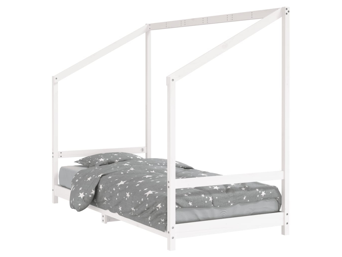 Kids Bed Frame, Kids Bed Frames Vidaxl Branco Madeira De Pinho (90 X 200 Cm)