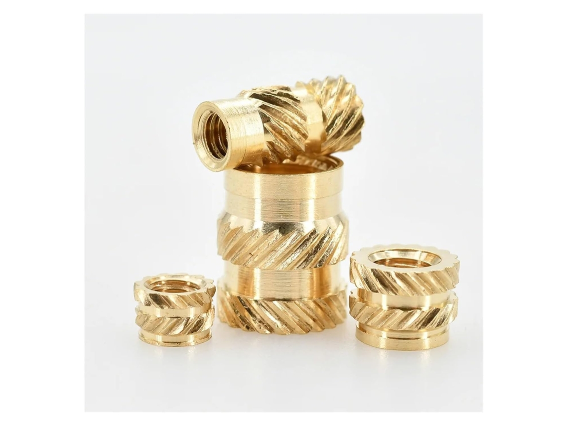 Porcas De Inserção Termofusíveis Latão Para Impressoras, M1, M1 4, M1 6, M1 7, 50 100 Peças, Porcas De Travamento Metal