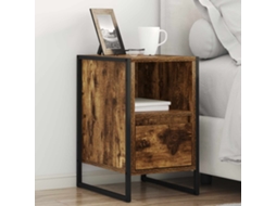 Vidaxl Mesa-de-cabeceira 2 Pcs Carvalho Fumê 39,5 X 30 X 50 Cm