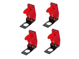 Interruptor Basculante Com Capa Protetora Vermelha De 12 Mm Para Plástico E
