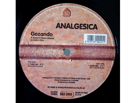 Vinil Gozando, Analgesica Snap Shake