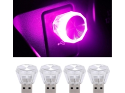 Conjunto De 4 Luzes Led Para Carro, Lâmpadas Internas Automotivas