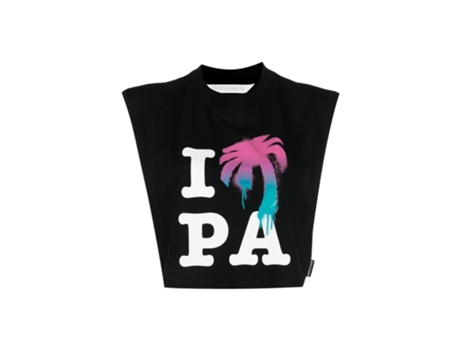 T-shirt De Mulher Palm Angels Love Preto (s)
