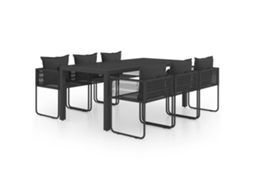 Dining Set, Dining Sets Vidaxl Preto Pvc (184.5 Cm Table Length)