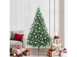 Vidaxl Árvore De Natal Artificial Pré-iluminada Verde 210 Cm Pvc