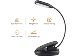 Luminária De Leitura Led, Branco Quente, Recarregável, Clipe, 3 Cores, Para Estudo, Cabeceira, Trabalho, Artesanato Ou Viagens