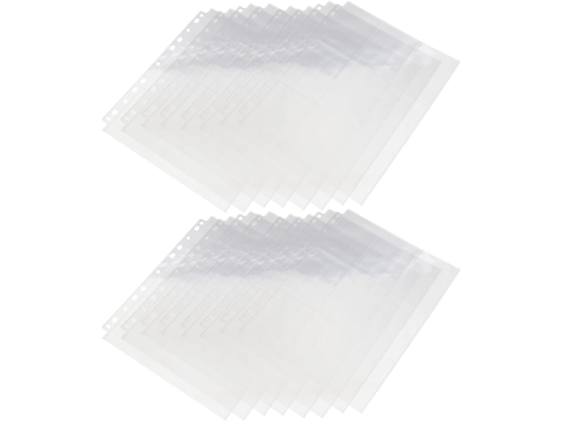 Bestoyard Pochettes Trous Protection 11 Organização Álbum De Fotos Para Transparentes Em Plástico 50 Feuilles