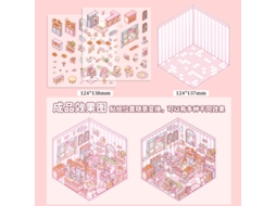 (padaria) Adesivos 3d Diy Com Tema De Casa De Desenho Animado, Feitos De Material De Papel Sintético.