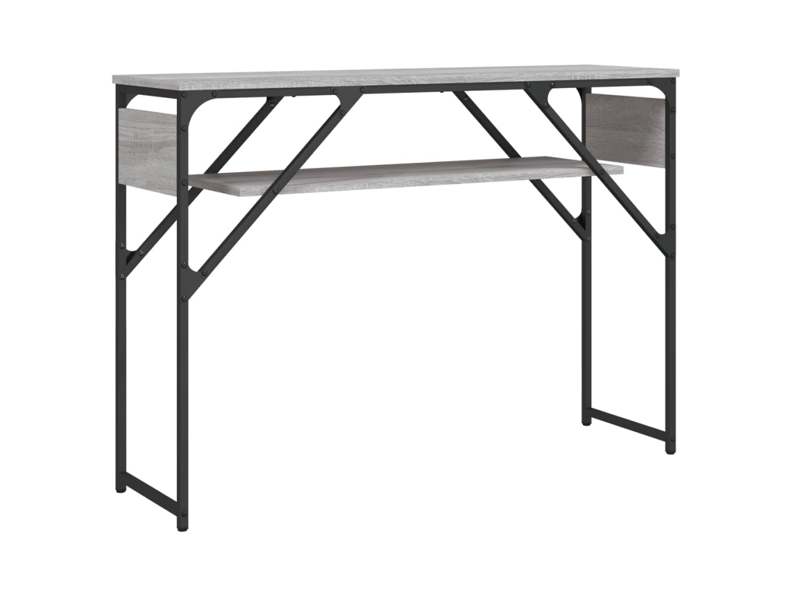 Mesa Consola com Prateleira Derivados de Madeira Cinzento Sonoma MAISON EXCLUSIVE