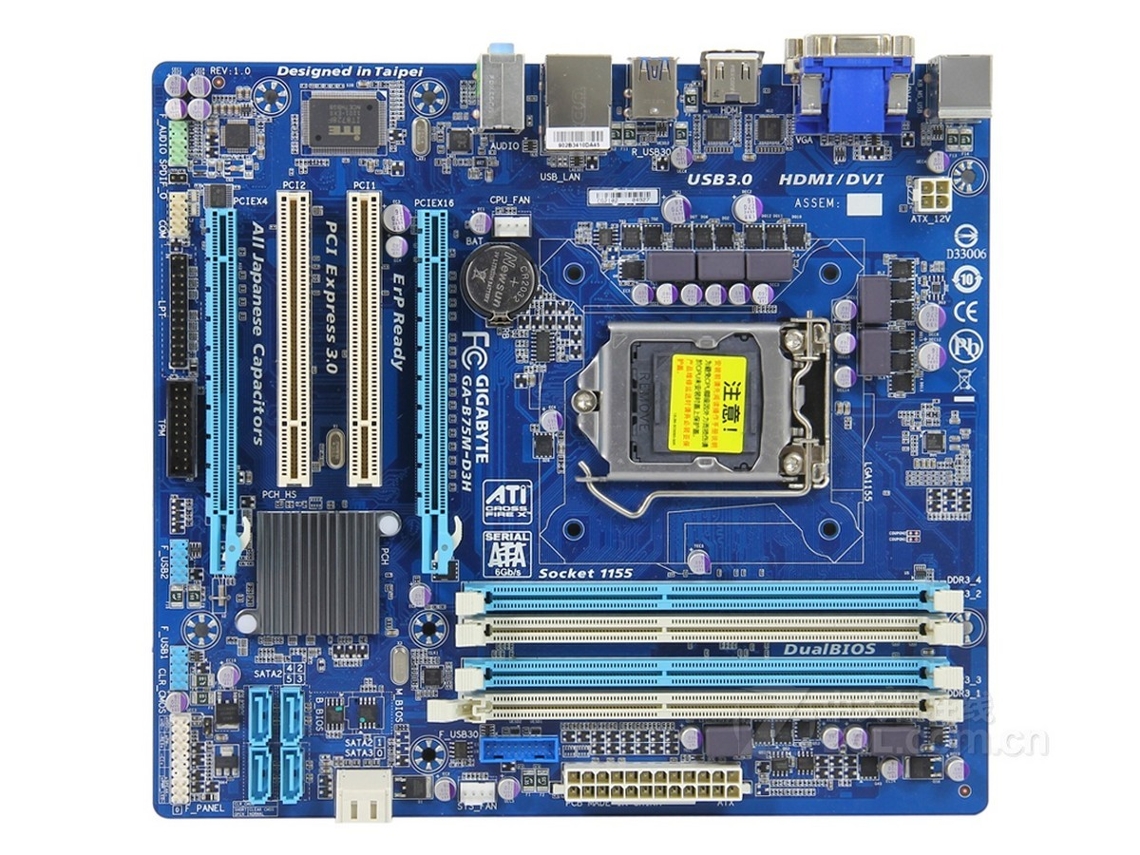 Motherboard GIGABYTE Ga b75m d3h socket Lga 1155 Intel B75 Ddr3 Micro Atx