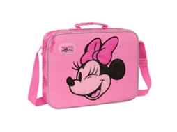 Pasta Escolar MINNIE MOUSE Loving Cor de Rosa Poliéster