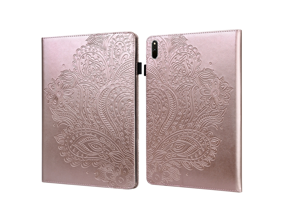 Capa‑flip Tpu+pu Relevo Pavão Halinuia Para Huawei Matepad 11 2021