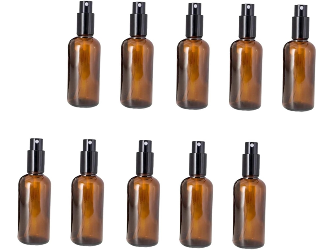 Conjunto De 10 Frascos De Vidro Vazios Com Spray Para Embalagens De Líquidos, Ideais Para Viagens.