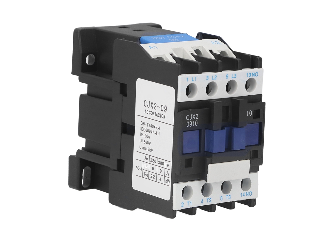 Contator Ac Cjx2‑0910 Bobina 9a 50hz Para Controle De Motor E Alimentação Elétrica Indicadores