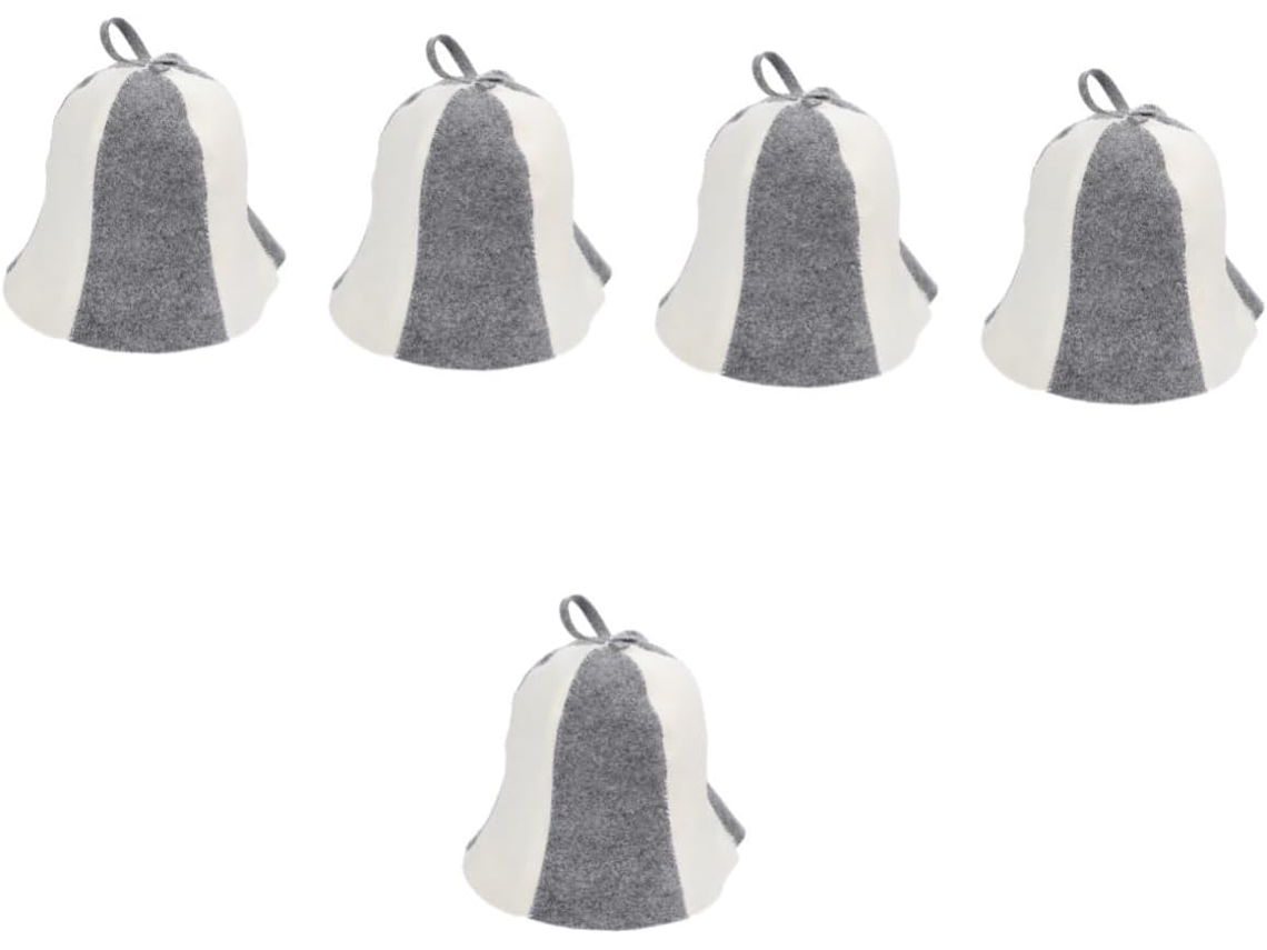 Conjunto De 5 Peças De Chapéu De Sauna De Feltro Respirável Para Mulheres E Homens.