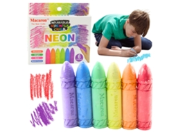 Conjunto De 6 Giz De Calçada Em Neon Para Quadro Negro B.active
