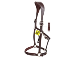 Cabresto anatómico de cavalo com fechadura dupla de couro Equiline