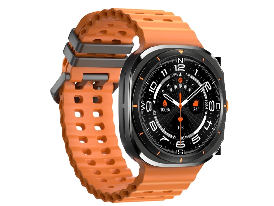 Smartwatch Com Chamadas Bluetooth Assistente De Voz Clima Música Frequência Cardíaca Pressão Arterial E Modos Multiesportivos Laranja Yunzii