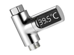 Termômetro de Chuveiro Led, Digital 5 a 85 °c com Rotação 360°, Medidor Água para Crian GOKOCO