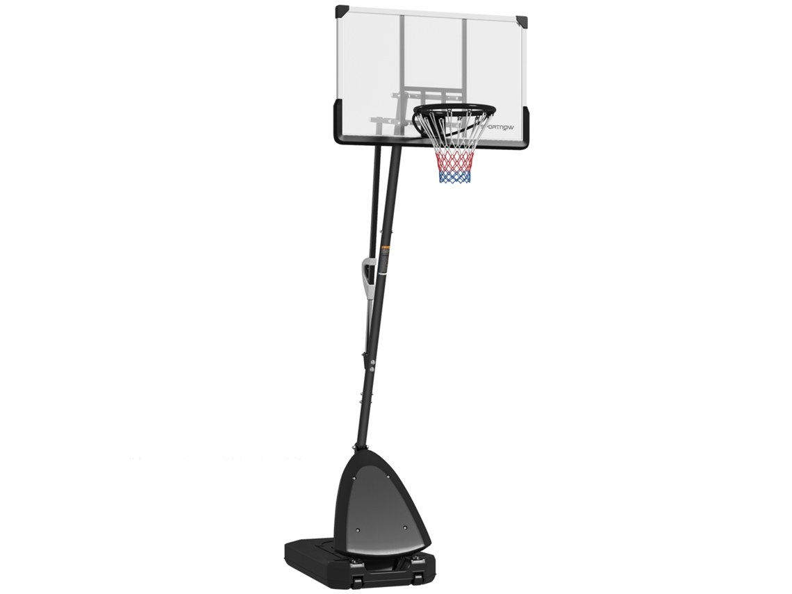Cesta de Basquete Externa Ajustável de 150 a 305 Cm com Base Preenchida e Retorno Preto Ge