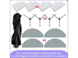 Peças De Reposição Para Lydsto R1 Edge/miwhole M9 Lite/r1d Edge/roidmi Eve Rook/eve Rook S: Escova Lateral Principal, Filtro Hepa, Pano De Limpeza.