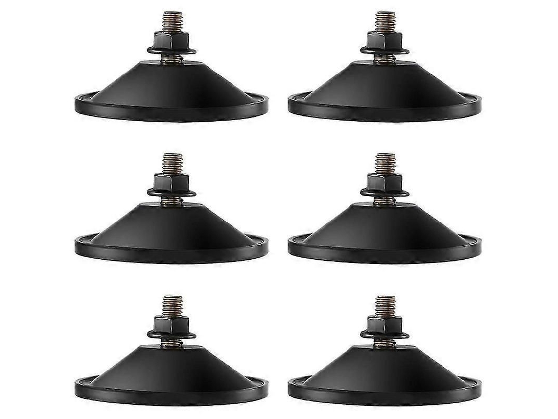 6 Ventosas Pequenas Para Vidro, Fortes, Pretas, 2,2 Polegadas, Com Parafusos