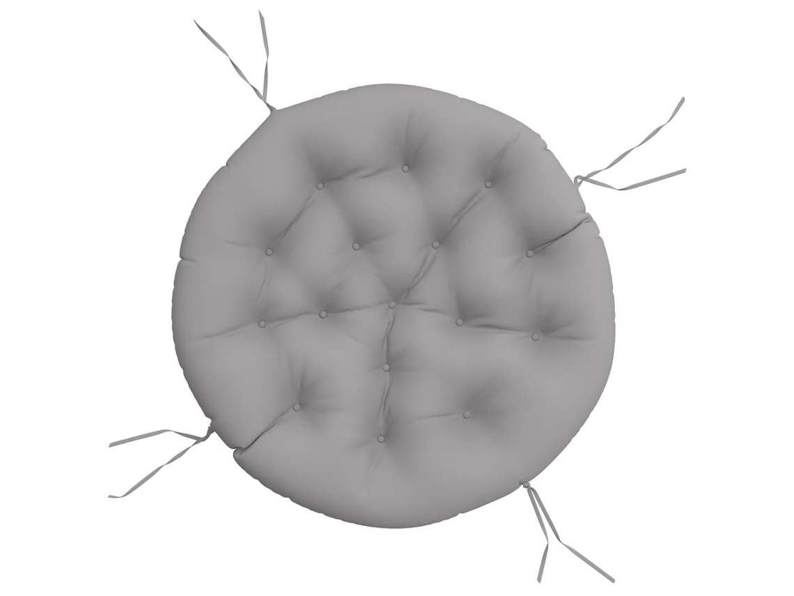 Round Cushion, Round Cushions Vidaxl Cinzeto Tecido (100 X 11 Cm)