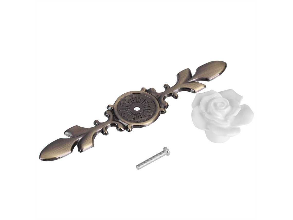 Puxador de cerâmica (design antigo de cobre rosa, estrutura de pele exclusiva)