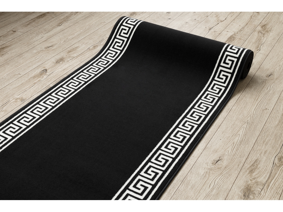 Passadeira DYWANY LUSZCZOW Bcf Morad Grek (80 x 640 cm - Polipropileno - Preto)