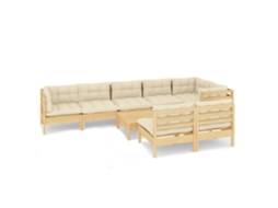 Garden Lounge Set, Garden Lounge Sets Vidaxl Creme Madeira De Pinho (n/a)