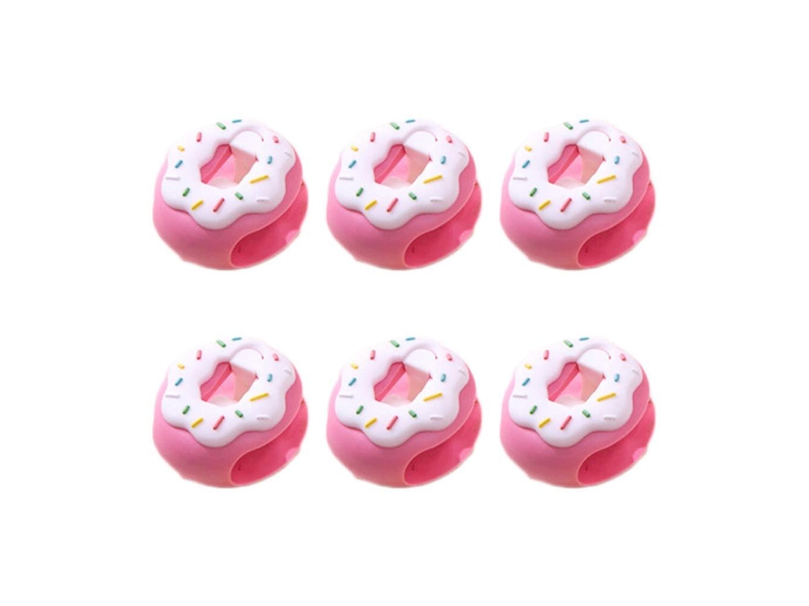 Conjunto De 6 Prendedores De Lençol Antiderrapantes Em Formato De Rosca Aquaforge (rosa)
